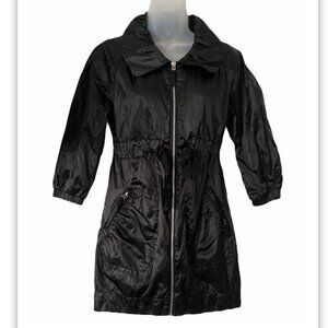 Kensie Satin Tie Jacket, Black Size Small